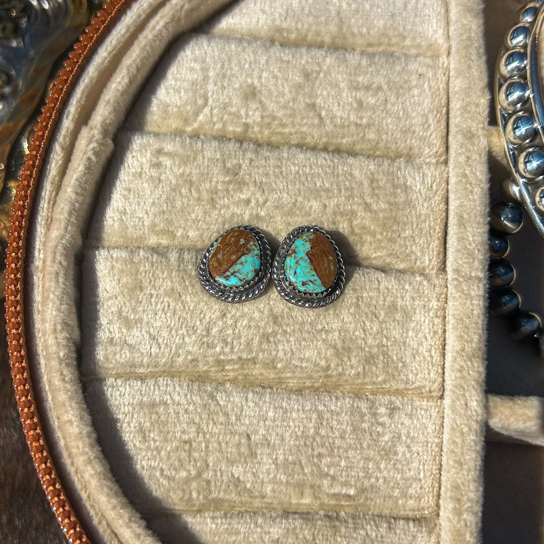 Kingman Turquoise Studs