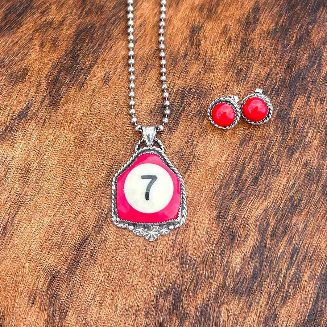 Lucky 7 Cow Tag Necklace