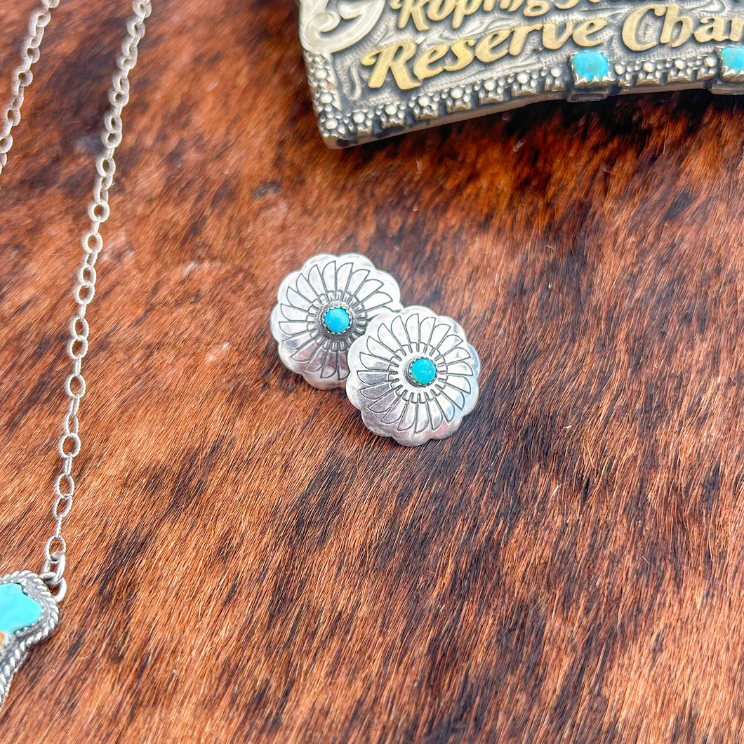 Turquoise Concho Studs