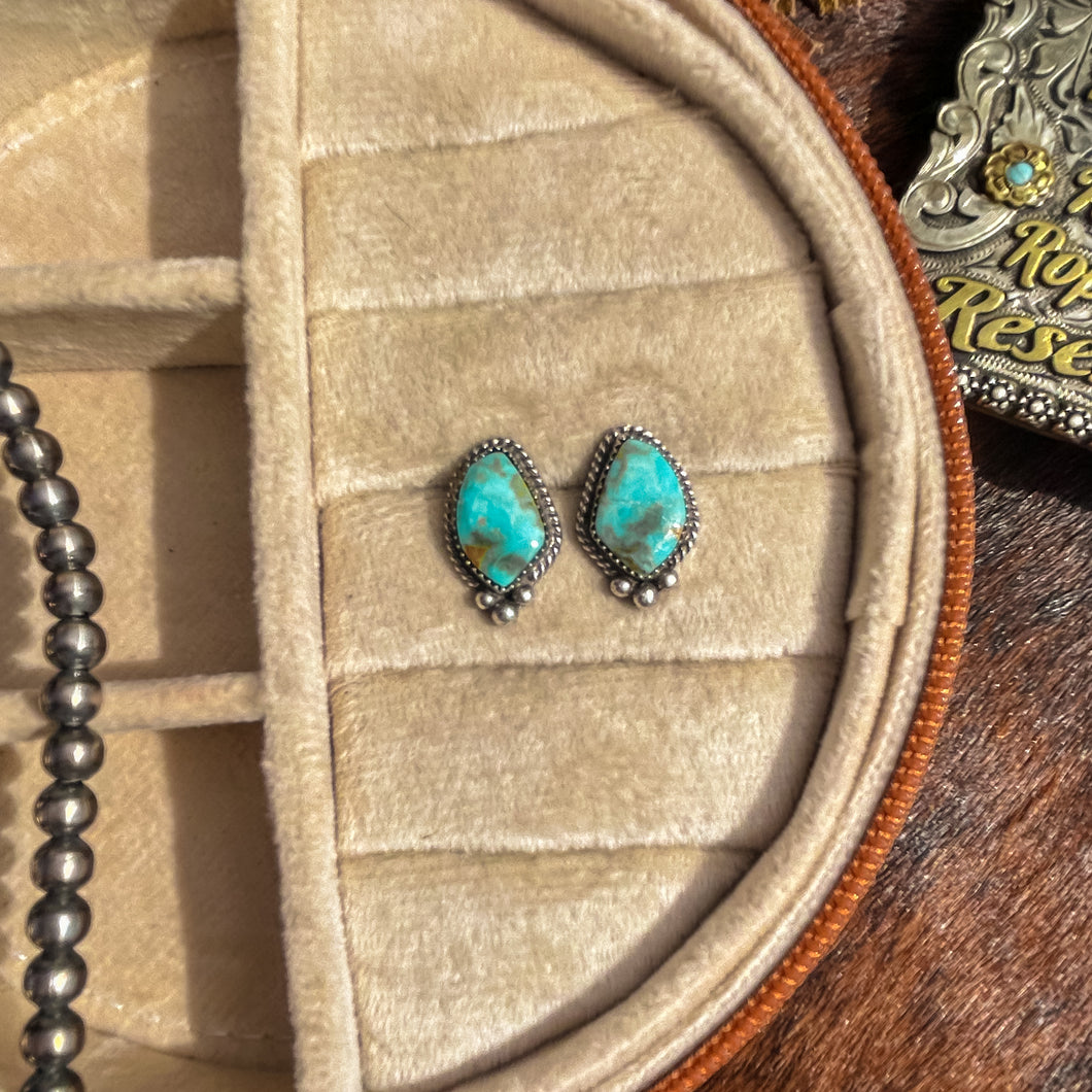 Kingman Turquoise Studs