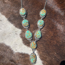 Load image into Gallery viewer, Number 8 Turquoise Statement Necklace
