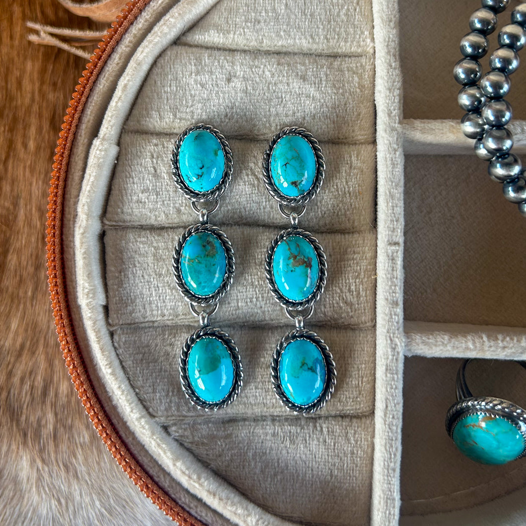 Kingman 3-Stone Dangles