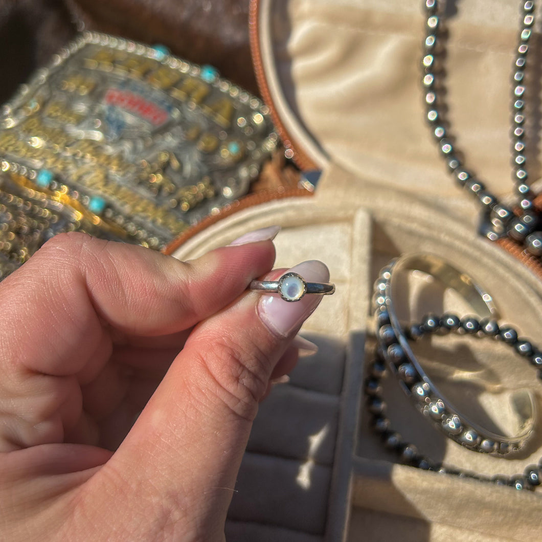 Dainty Pearl Ring - Size 7.5