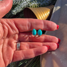 Load image into Gallery viewer, Kingman Turquoise Huggies
