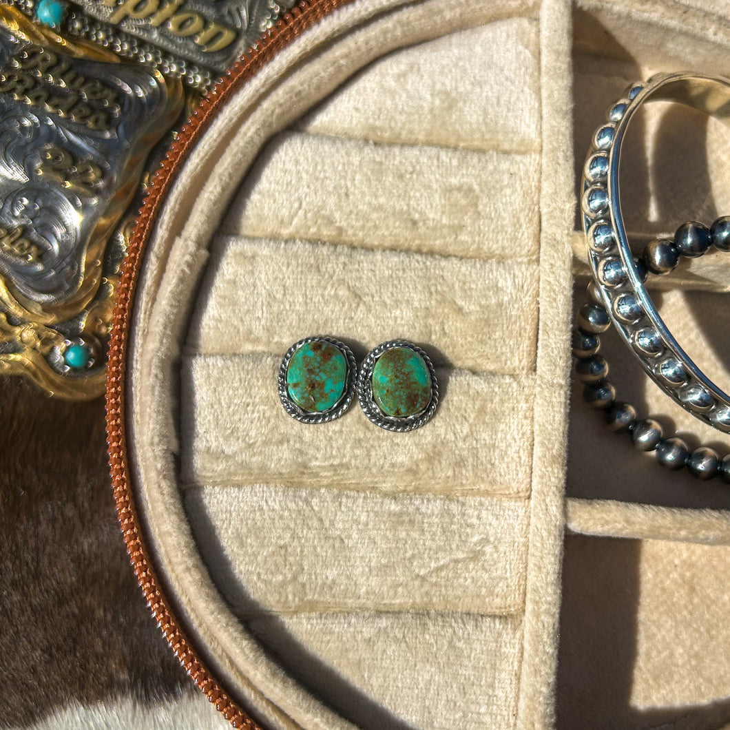 Kingman Turquoise Studs
