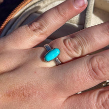 Load image into Gallery viewer, Dainty Turquoise Ring - Size 8
