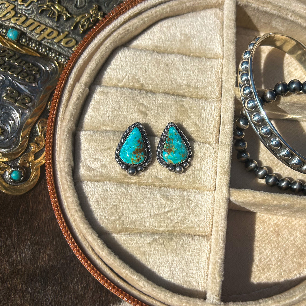 Kingman Turquoise Studs