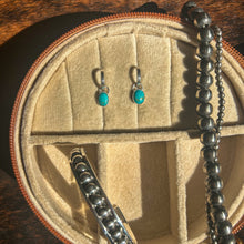 Load image into Gallery viewer, Kingman Turquoise Dangle Huggies
