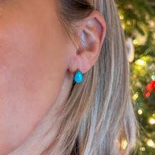 Load image into Gallery viewer, Kingman Turquoise Huggies
