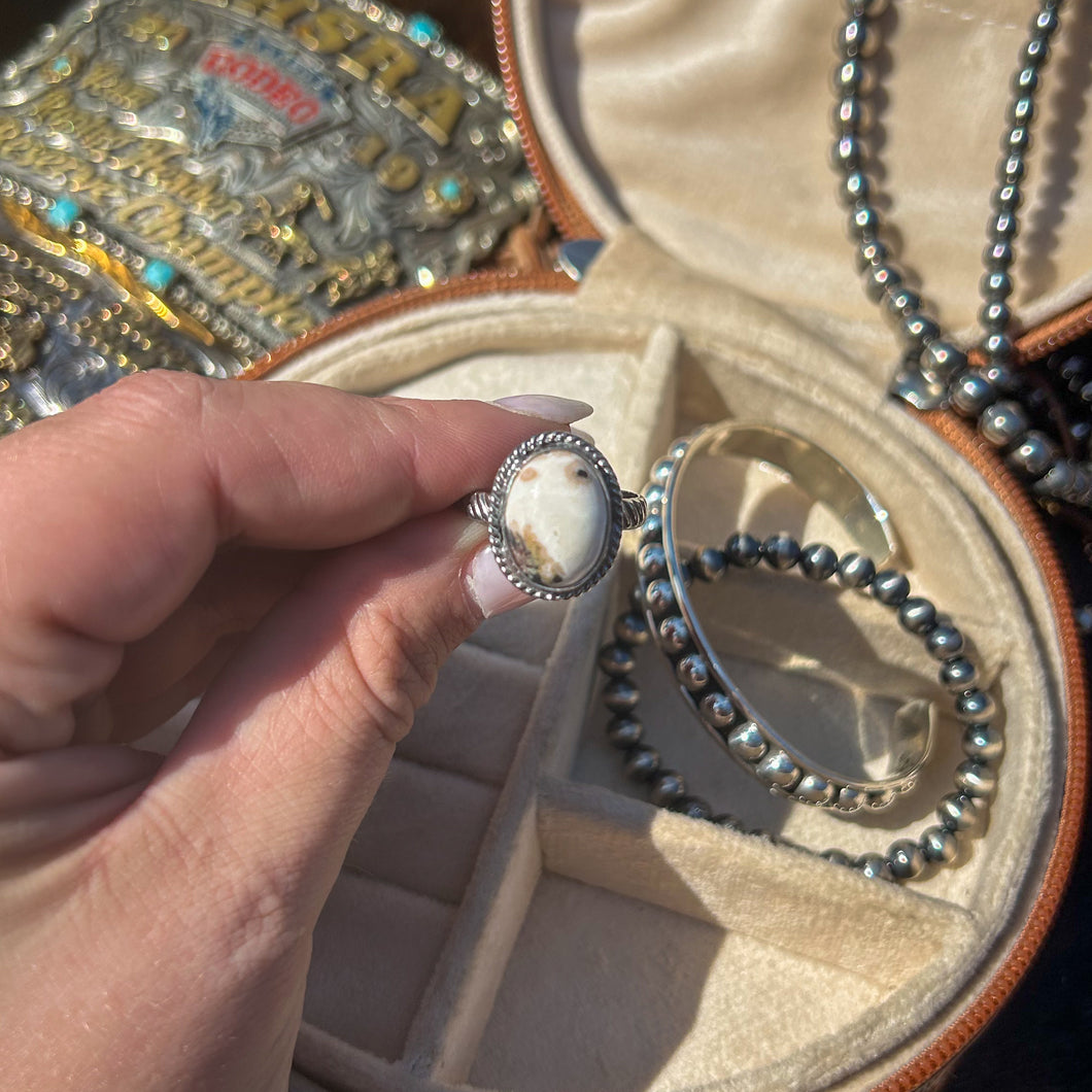 White Buffalo Ring - Size 9