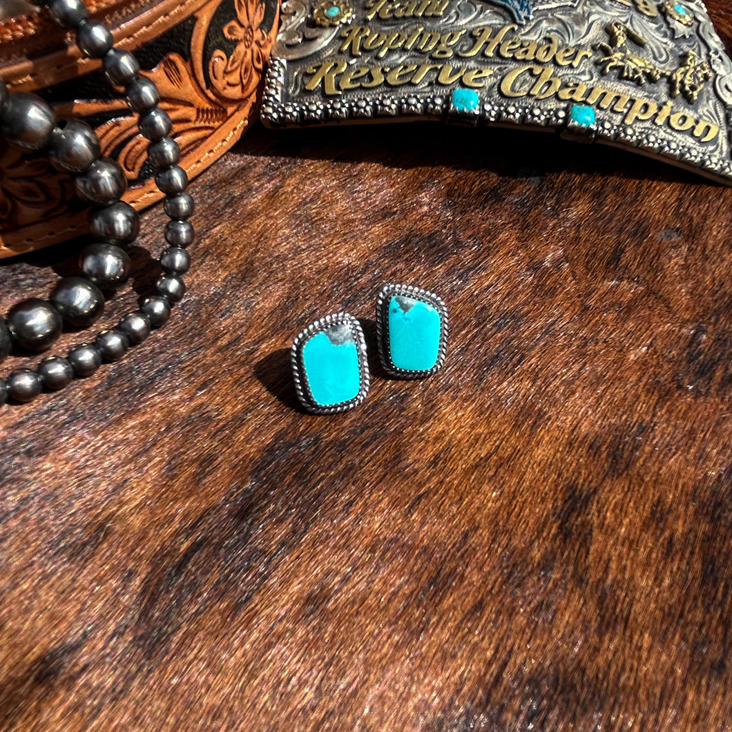 Kingman Turquoise Studs