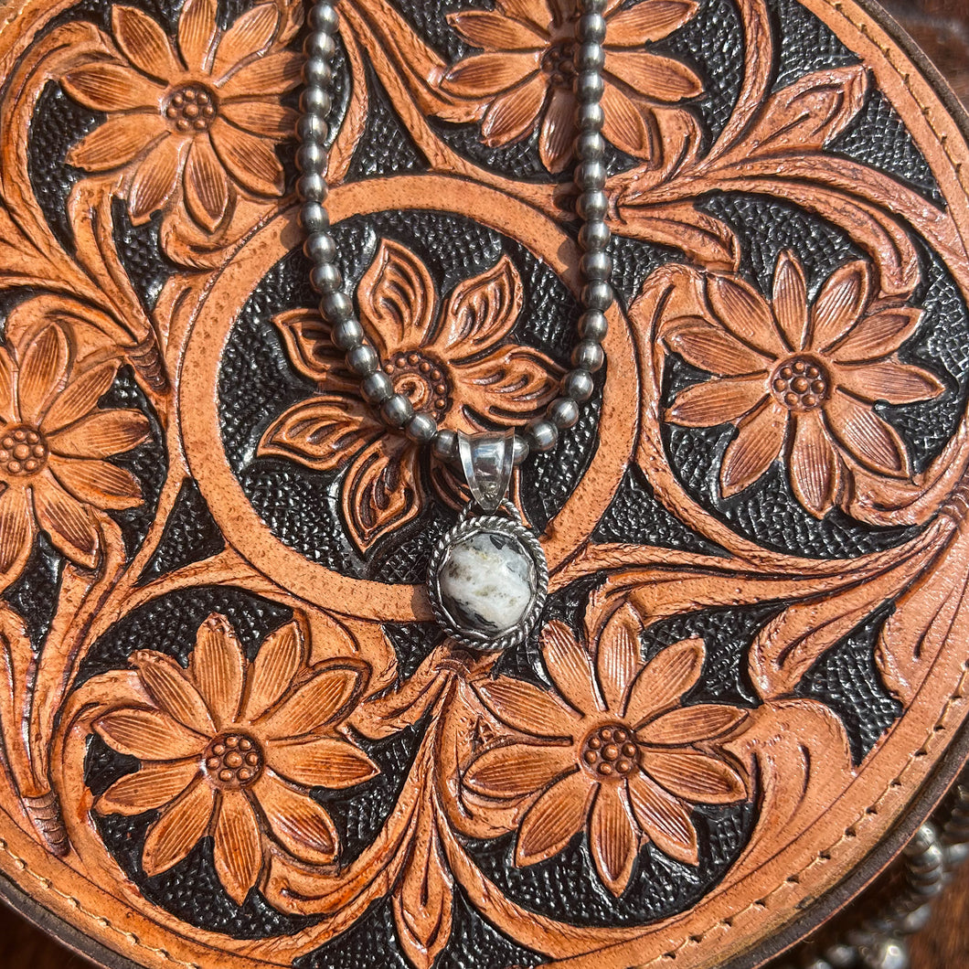 White Buffalo Dainty Pendant