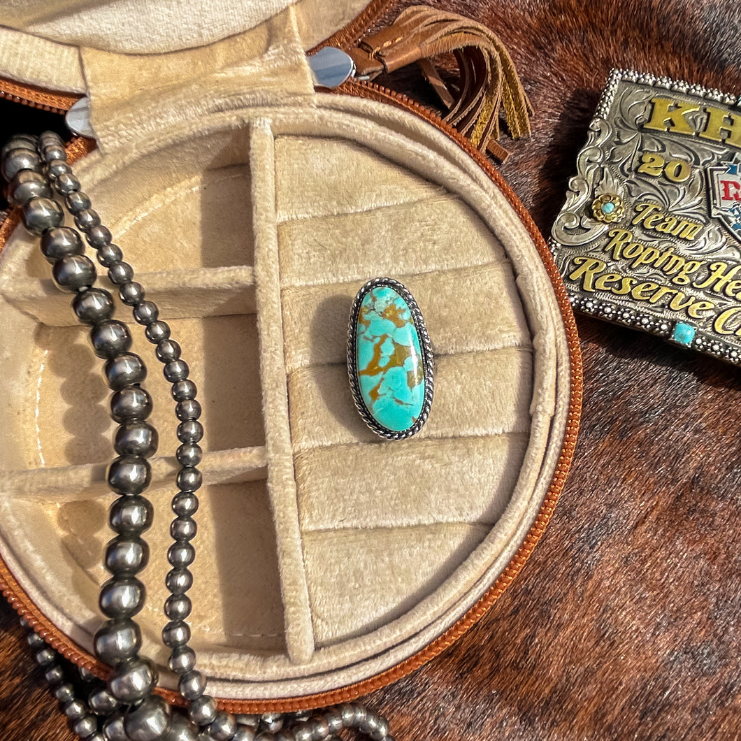 Number 8 Turquoise Ring - Size 8
