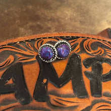 Load image into Gallery viewer, Purple Mohave Nugget Studs
