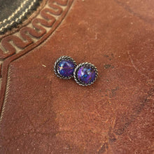 Load image into Gallery viewer, Purple Mohave Nugget Studs
