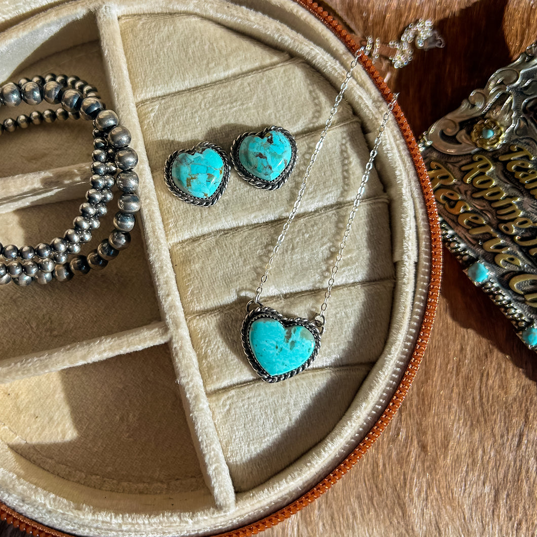 Kingman Turquoise Heart Necklace