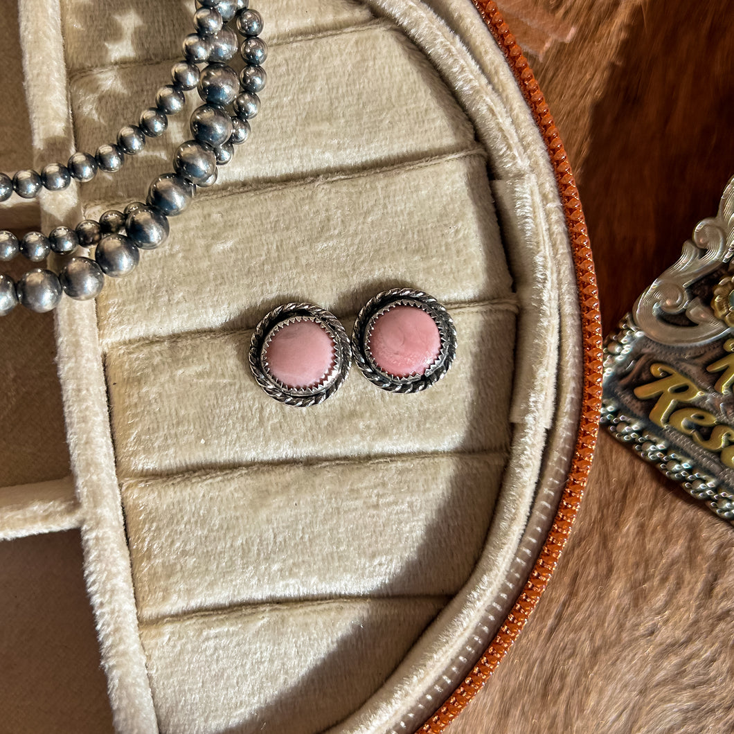 Pink Opal Studs