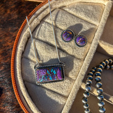 Load image into Gallery viewer, Purple Mohave Nugget Studs
