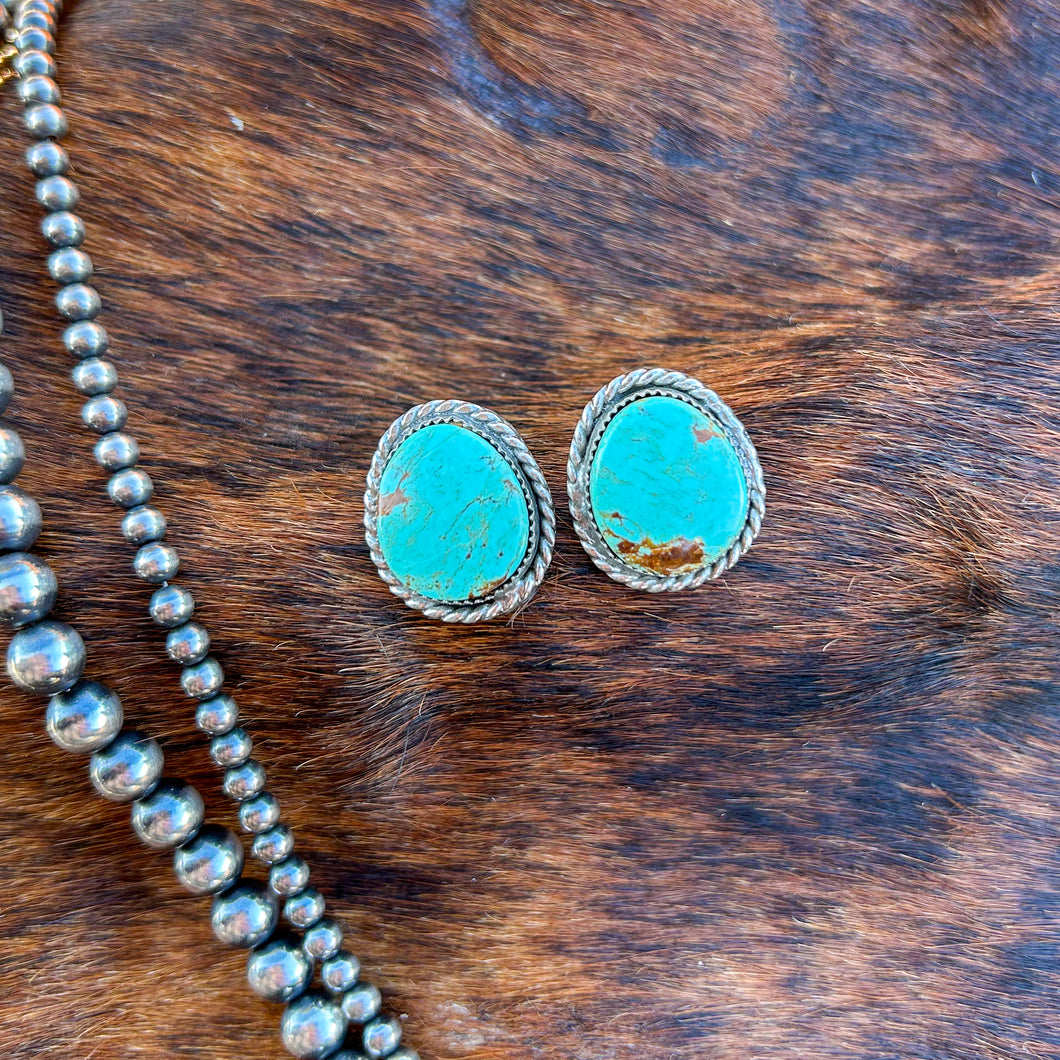 Kingman Turquoise Studs