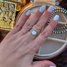 Load image into Gallery viewer, Engraved Band White Buffalo Ring - Size 9
